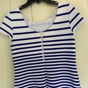 Nautical blue & white sexy stripped sailor dress